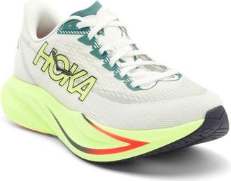 Hoka One One Mach 7 Running Shoe in Frost /Neon Yuzu at Nordstrom, Size 10.5