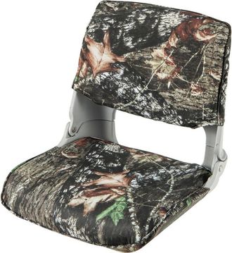 Costway Costway - Outdoor Low Back Padded Boat Seat Folding Fishing Captain Boat Seat with Cushion