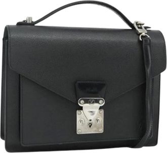 Louis Vuitton Pre-owned Handbags, female, Black, Size: ONE SIZE Pre-owned Taiga Hand Bag