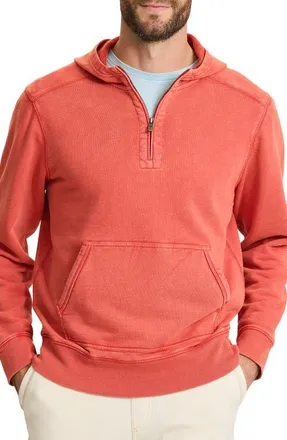 Tommy Bahama Cirrus Breeze Half Zip Hoodie in Cheri at Nordstrom, Size Xx-Large