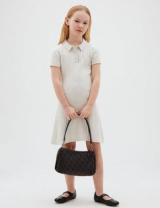 Calvin Klein Bolso de hombro infantil con logo monograma