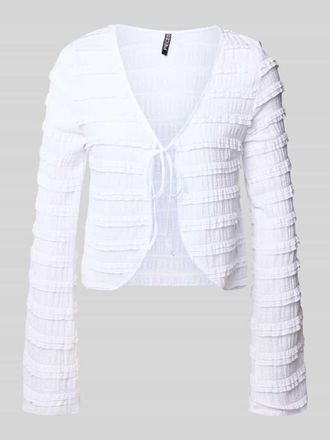 Pieces Regular Fit Cardigan mit Spitzendetails Modell ANINE in Weiss, Gr&ouml;&szlig;e XL