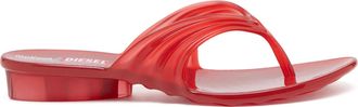 Diesel Sculptural flip-flops in Melflex - Sandals - Woman - Red