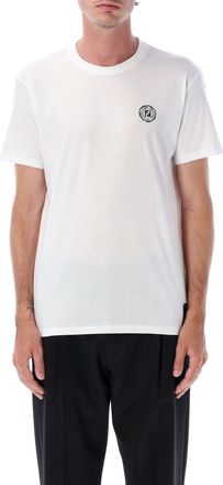 Fendi Mens T-shirt Stamp - White Cotton - Size X-Large