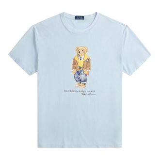 Ralph Lauren T-Shirts, male, Blue, Size: S Polo Bear T-shirt