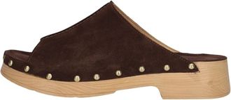 Shabbies Amsterdam Schoenen, Dames, Bruin, 37 EU, Leer, Carry Mila Muiltjes met Hak