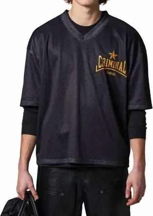 Criminal Damage Blake Mesh Top In Black