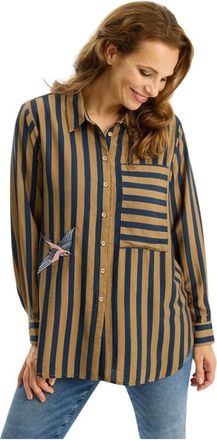 In Front IN Front, Overhemden, Dames, Bruin, XL, Fox Shirt