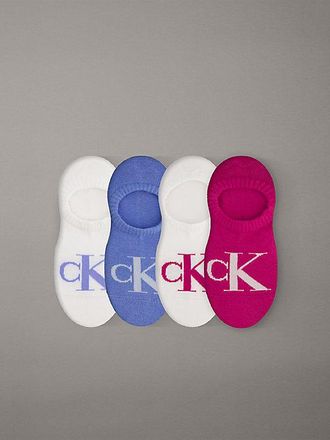 Calvin Klein Pack de 4 pares de calcetines invisibles de algod&oacute;n suave