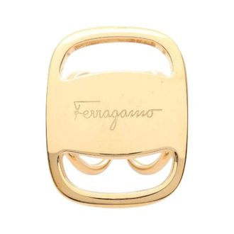 Ferragamo Pre-owned Vara Scarf Ring Accessory - Dames - Pre-owned - Geel - Maat: ONE Size