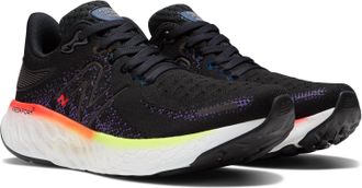 New Balance Womens Fresh Foam X 1080 V12 Running Shoes In Black/pixel Green