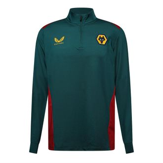 Castore Trainingsjack met kwartrits voor heren van Wolverhampton Wanderers FC (Rood)