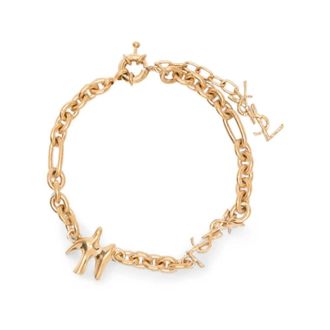 Saint Laurent Accessoires, Heren, Geel, M, Cassandre Armband