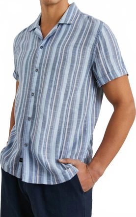 Rails Amalfi Shirt In Powder Cobalt Stripe