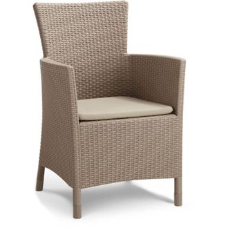 Dmora Dmora - Sill&oacute;n De Exterior Steinbach, Sill&oacute;n Para Jard&iacute;n, Asiento De Exterior, Butaca Para Terraza, 62x60 H89 Cm, T&oacute;rtola