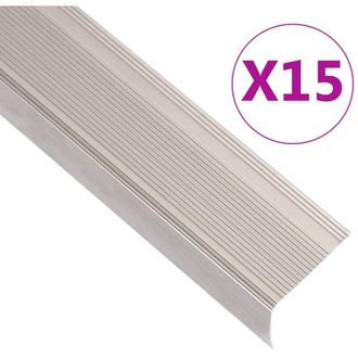 vidaXL Perfiles De Pelda&ntilde;os Forma De L 15 Uds Aluminio Champ&aacute;n 90 Cm Vidaxl