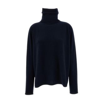 CASEY CASEY Chimney Seamless Trui - Dames - Truien - Blauw - Maat: M Kasjmier