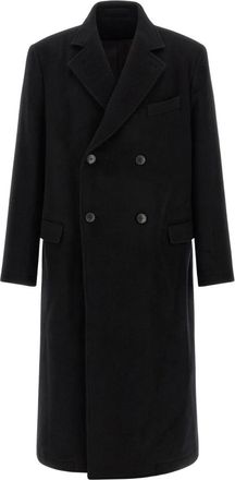 Mfpen Conference Double-Breasted Coat - Heren - Mantel - Zwart - L - Wol - Jassen