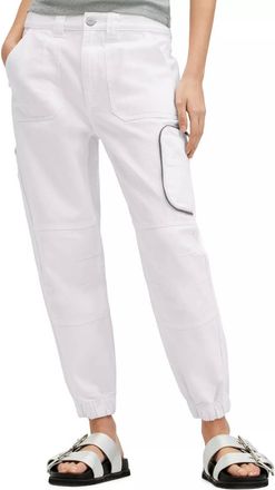 AllSaints Florence Slim Elasticized Cargo Jean In White