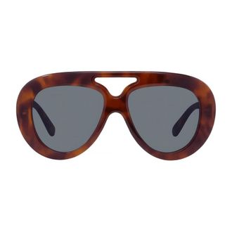 Loewe Curvy Zonnebril - Dames - Accessoires - Bruin - Maat: 55 MM Nylon