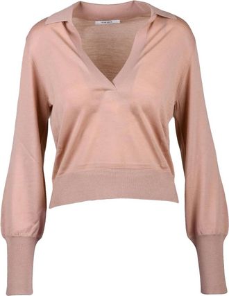 KANGRA Truien & Vesten, Dames, Roze, S, Wol, Polo van gebreide stof