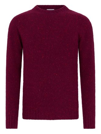 Malo speckled crew-neck sweater - Rood