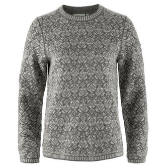Fj&auml;llr&auml;ven Snow Round Neck Sweater Wollpullover f&uuml;r Damen | grau