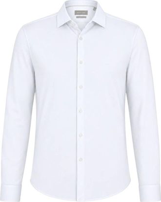 Michael Kors Camicia Tech Knit Slim Fit - - Shirts - Uomo - Bianco - L
