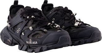 Balenciaga Womens Track Sneaker Black Plastic