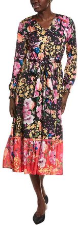 T Tahari Peplum Hem Maxi Dress