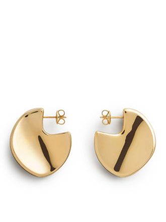 Bottega Veneta GEOMETRIC DESIGN SILVER EARRINGS WITH GOLD FINISH - Bottega Veneta - Woman