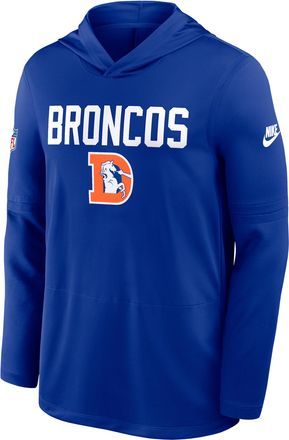 Nike Denver Broncos Pass Accuracy Nike Mens Dri-FIT NFL Long-Sleeve Hooded Top in Blue | 03B94DAQ8W-D60