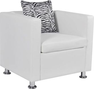 vidaXL Vidaxl - Sill&oacute;n De Cuero Sint&eacute;tico Blanco