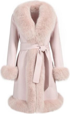 Wanan Luxury Cappotto Liberty Rosa Misto Cachemire-Donna -Rosa