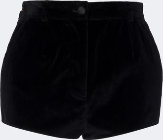 Dolce & Gabbana Shorts in velluto di misto cotone e seta