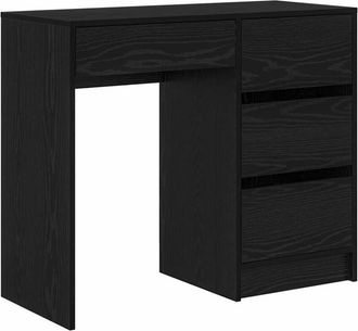 vidaXL Vidaxl - Escritorio Roble negro 90 x 37.5 x 75 cm Madera contrachapada
