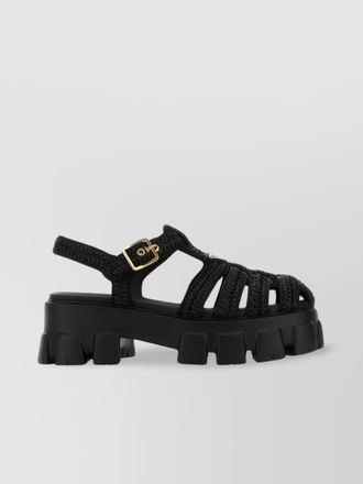 Prada raffia sandals