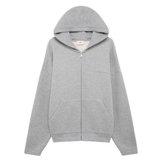 Autry Zip-throughs, male, Gray, Size: XS Logo-detail Hoodie