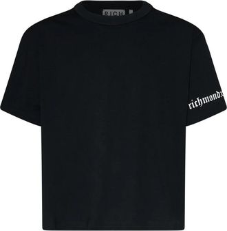 John Richmond T-shirt essenziale con logo discreto - Heren - T-shirts - Zwart - M - Tops