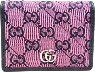 Gucci Marmont Pink Canvas Wallet (Pre-Owned)