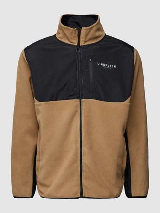 Lindbergh Lindbergh Sweatjacke mit Stehkragen in Beige, Gr&ouml;&szlig;e S