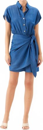 Fifteen Twenty Womens Ryan Side Tie Dress In Chambray