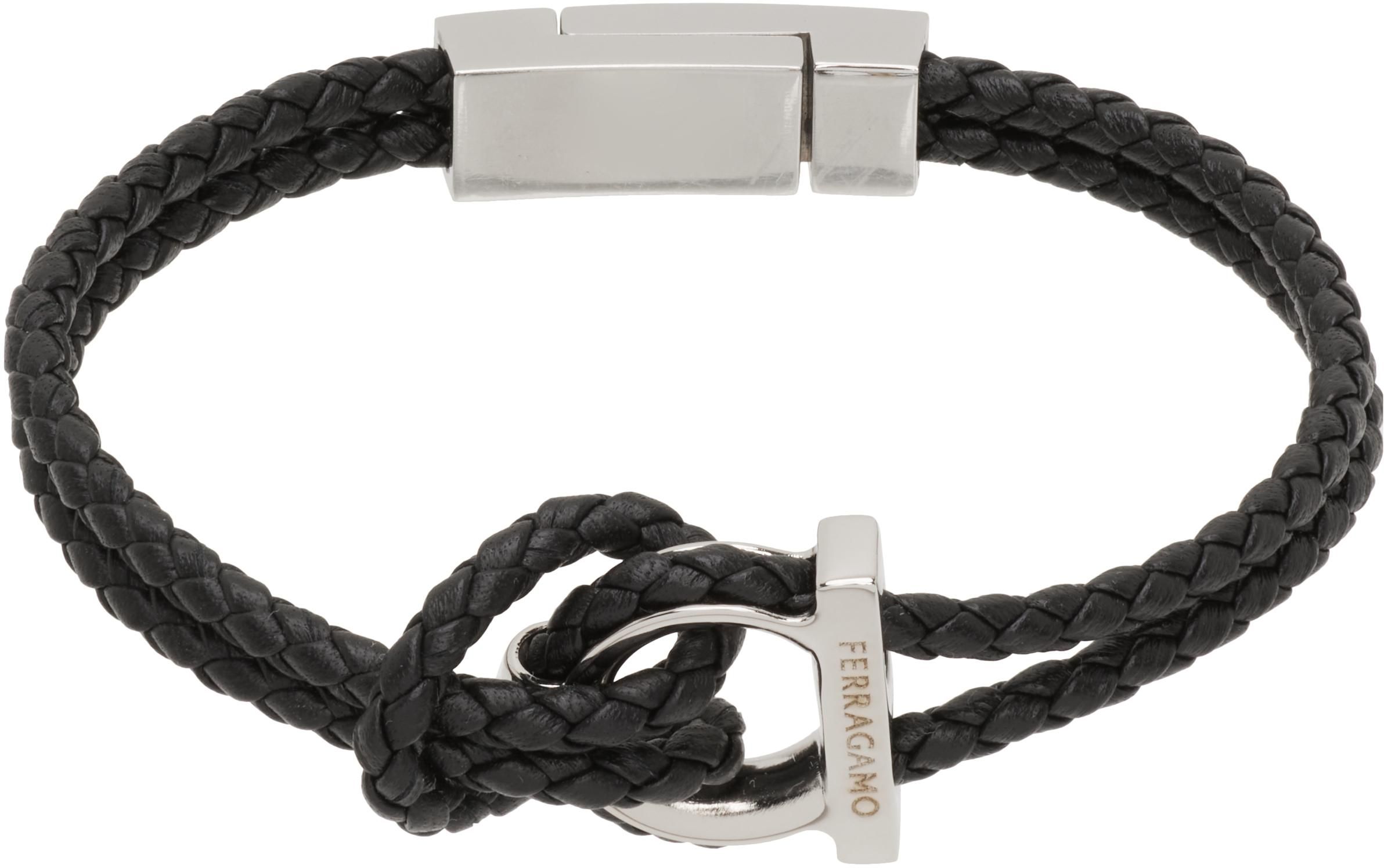 Ferragamo ブレスレット ブラックレザー