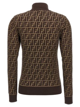 Fendi Ff Cotton High-Neck Sweater