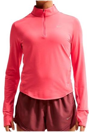 Nike Swift Dri-Fit UV 1/2-Zip Running Top Laufshirt f&uuml;r Damen | rot/rosa