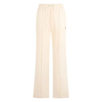 Moncler Wide Trousers, female, Beige, Size: XS Cotton Jogging Trousers