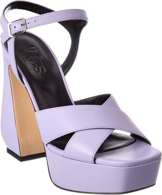 Sergio Rossi Leather Platform Sandal