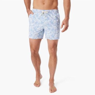 Fair Harbor Bungalow Trunk In Sky Blue Leaves