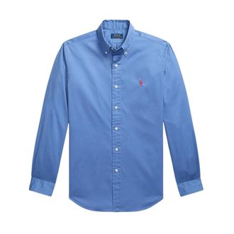Polo Ralph Lauren Casual Shirts, male, Blue, Size: XS Ultra-light Twill Shirt