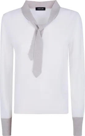 Anneclaire Sweater Round Neck D1869.857 730 White Oyster